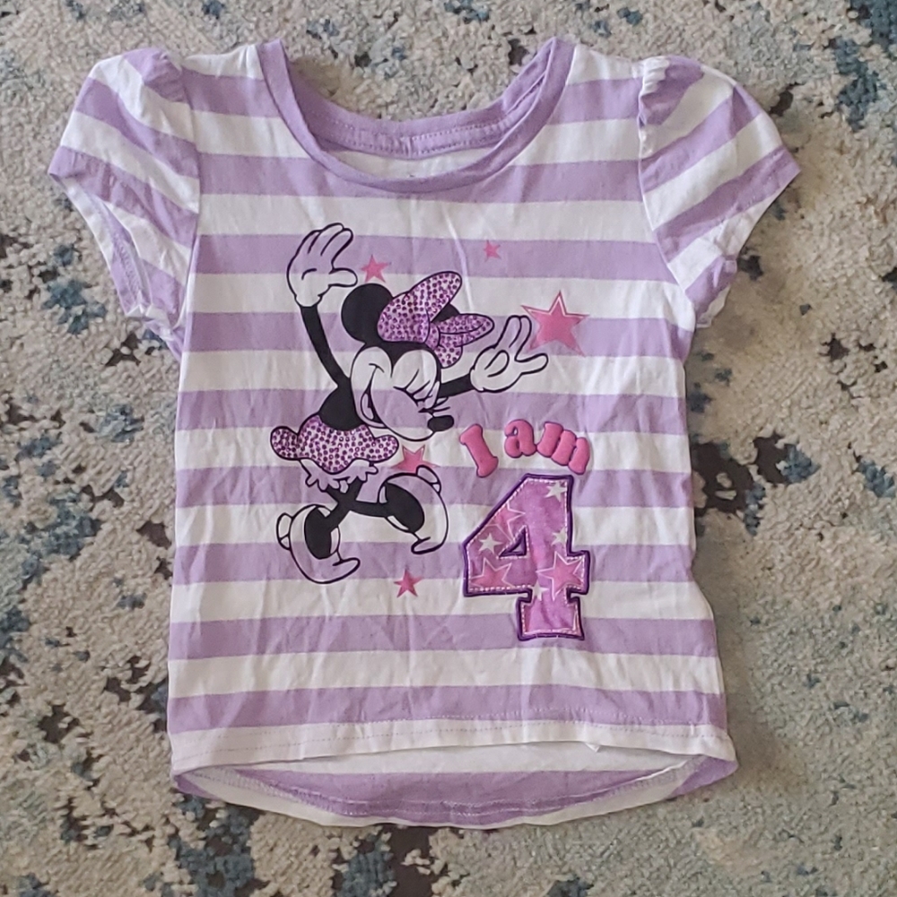 "I Am 4" Minnie Mouse shirt